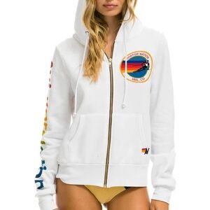 NWT/NIP White Aviator Nation Full Zip Hoodie